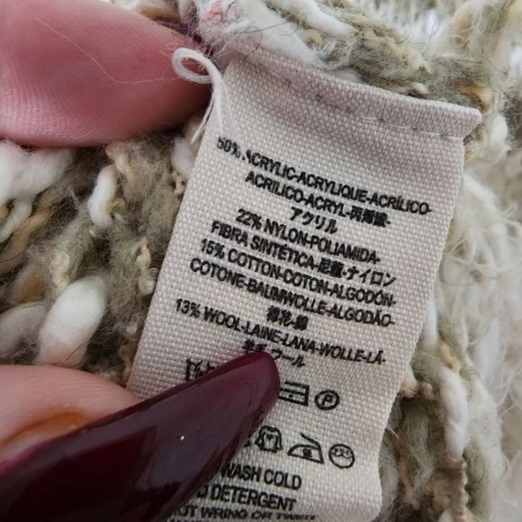 Free People Linus Stripe Pullover Sweater in Natural Combo Women's Size Small - Picture 9 of 10